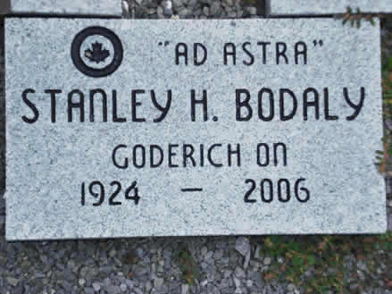 Memory stone at Trenton Aviation Garden - Stan Bodaly