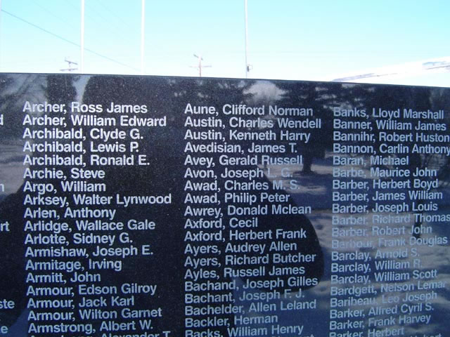 Canada's Bomber Command memorial at Nanton Alberta