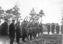 volley at graveside