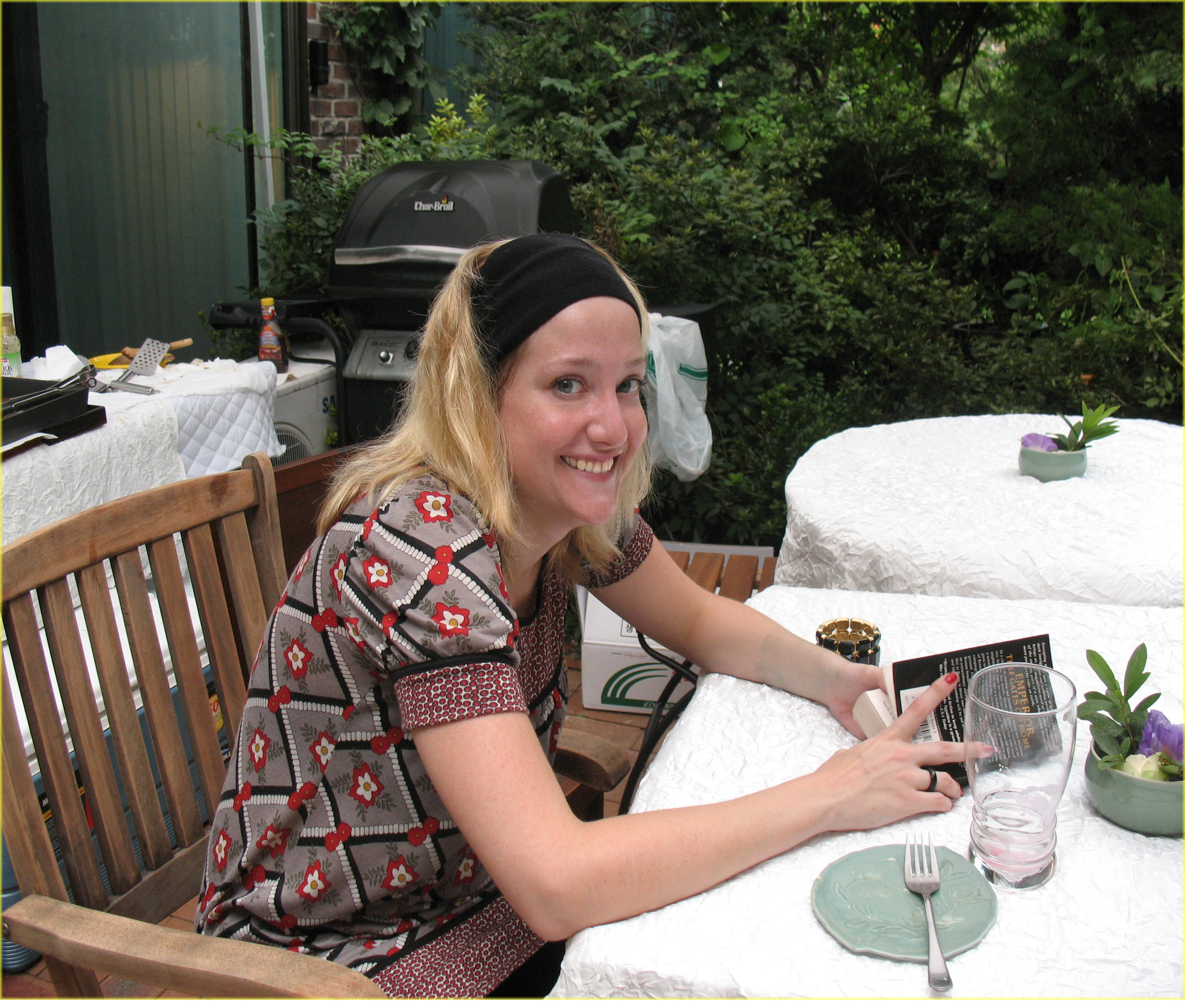 reading in the garden