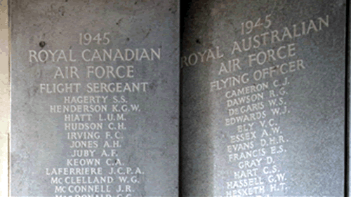 close-up of panel 282 with Irvings name