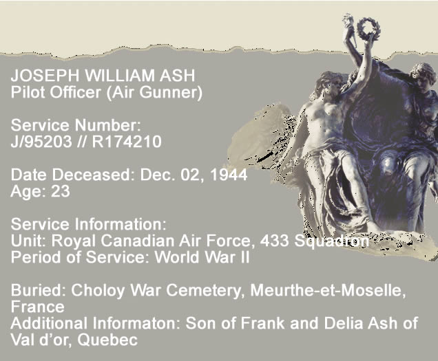 last post Joseph Willaim Ash