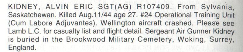 Alvin eric kidney from they shall grow not old
