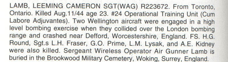 Lamb, Leeming cameron, they shall not grow old memory book