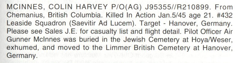 Mcinnes colin Harvey, entry from the they shall not grow old book  