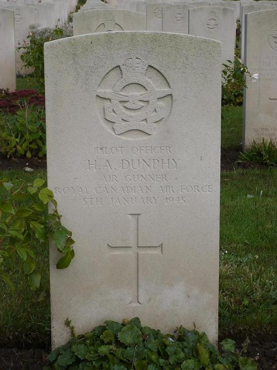 headstone image for P/O Dunphy The war graves photographic project
