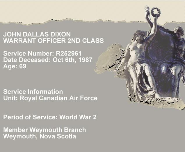 Last Post w/o 2nd class John Dallas Dixon