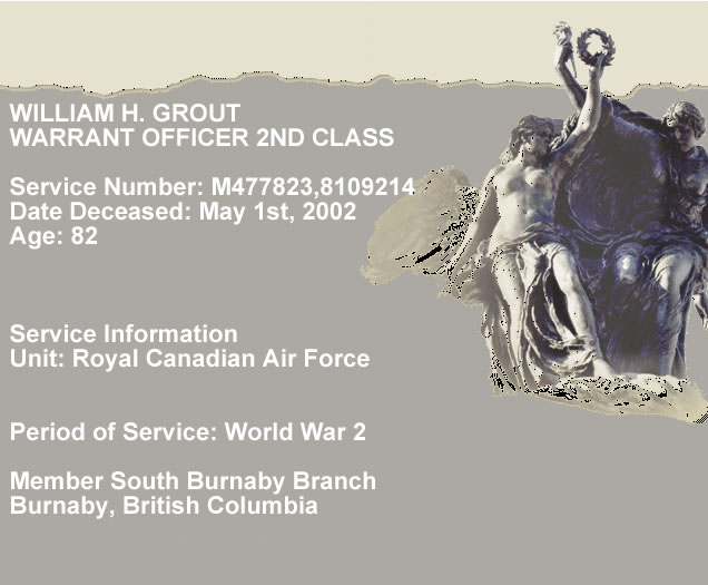 last post William H. Grout RCAF