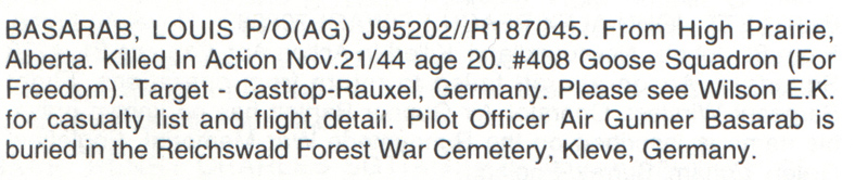 they shall grow not old memorial book entry for louis basarab